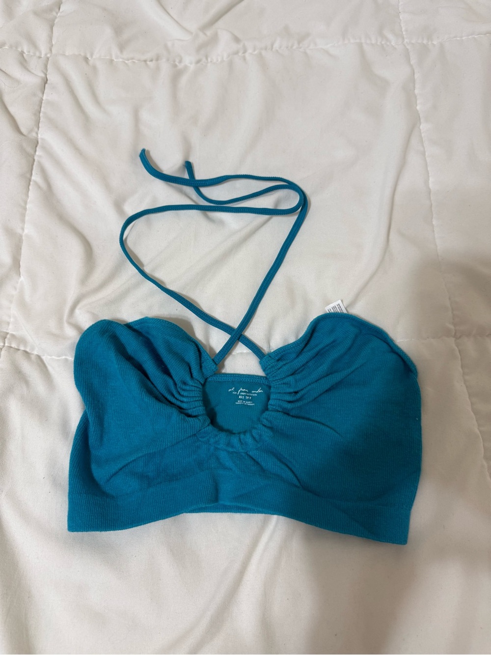 Urban Outfitters Teal Halter Crop Top